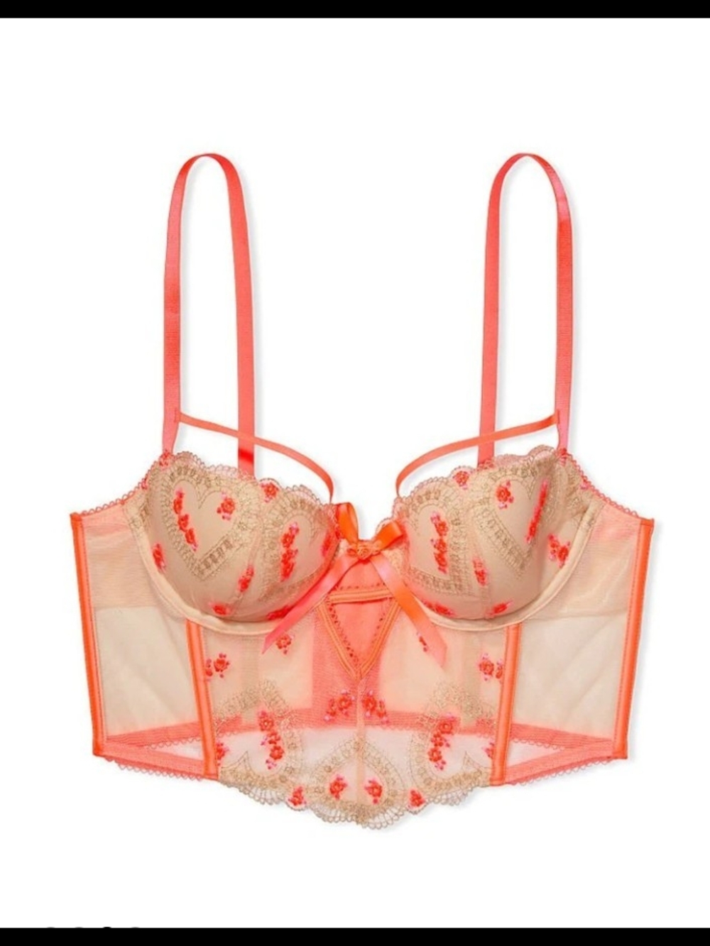 Victoria's Secret Dream Angels Lightly-Lined Heart Embroidery Bra